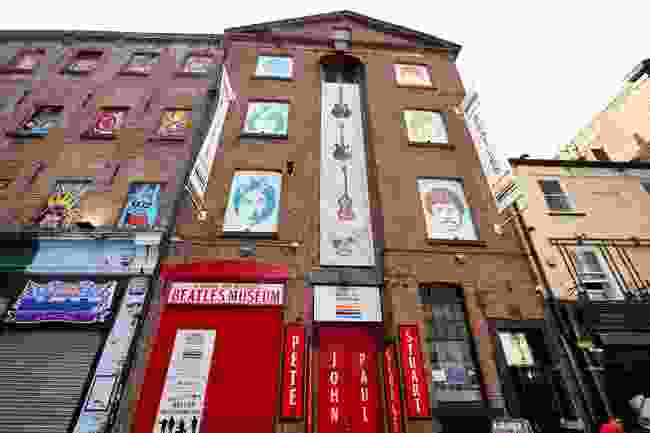 Outside Liverpool Beatles Museum on Mathew Street (Shutterstock)