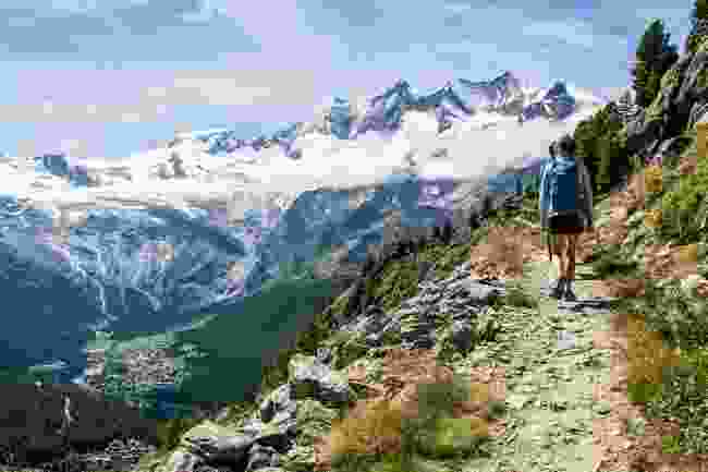 The Gspon High-Altitude Trail delivers epic alpine scenery (Saastal Tourism/Puzzle Media)